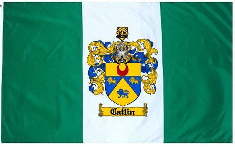 Catlin family crest coat of arms flag