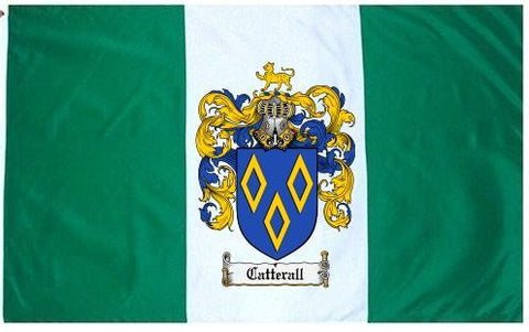 Catterall family crest coat of arms flag