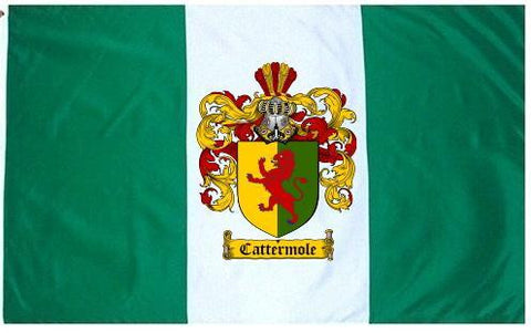 Cattermole family crest coat of arms flag