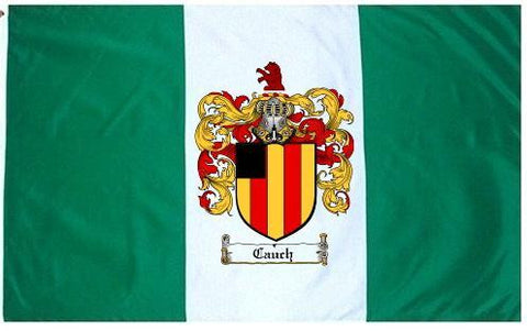 Cauch family crest coat of arms flag