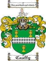 Cauffy coat of arms family crest download