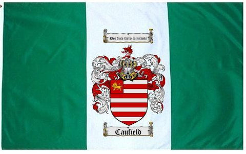 Caufield family crest coat of arms flag