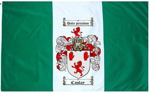 Caulay family crest coat of arms flag