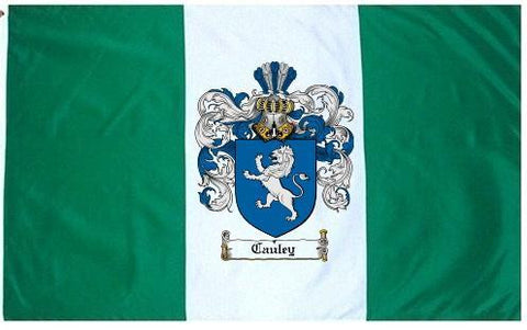 Cauley family crest coat of arms flag