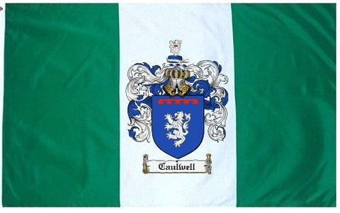 Caulwell family crest coat of arms flag