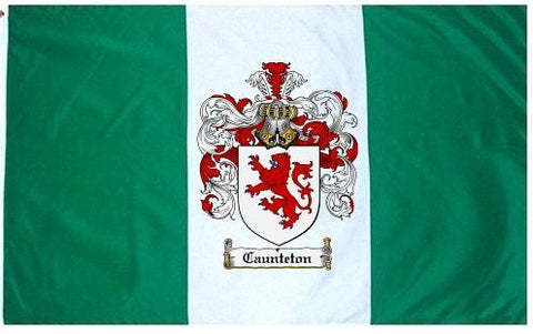 Caunteton family crest coat of arms flag