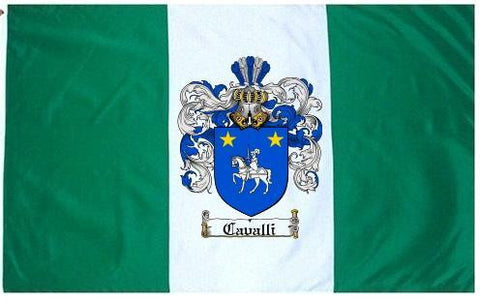 Cavalli family crest coat of arms flag