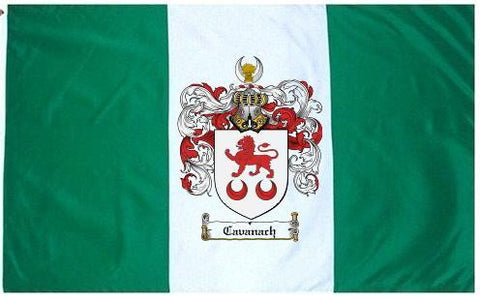 Cavanach family crest coat of arms flag