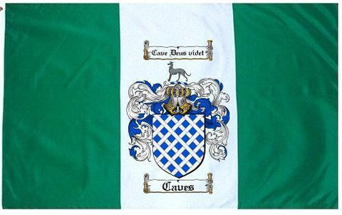 Caves family crest coat of arms flag