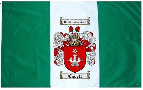 Cavett family crest coat of arms flag
