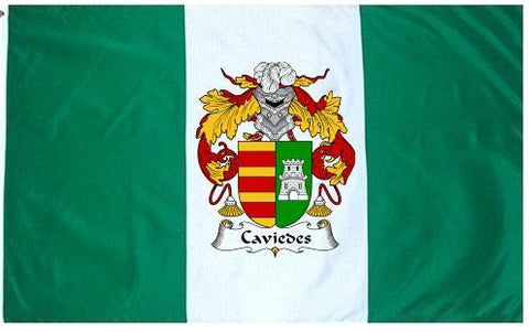 Caviedes family crest coat of arms flag