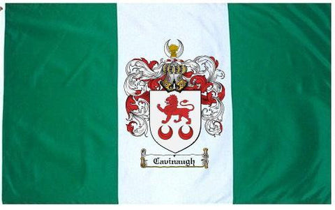 Cavinaugh family crest coat of arms flag