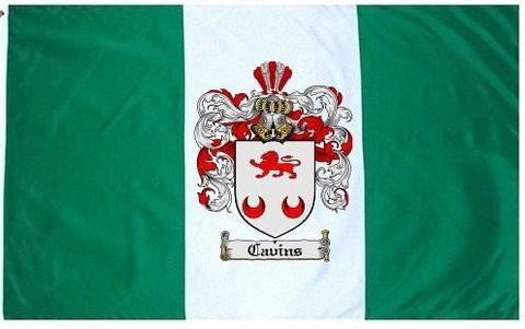 Cavins family crest coat of arms flag