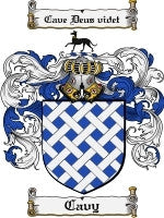 Cavy coat of arms family crest download