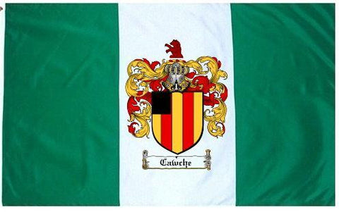 Cawche family crest coat of arms flag
