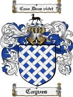 Cayves coat of arms family crest download