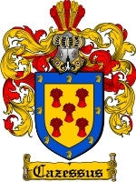 Cazessus coat of arms family crest download