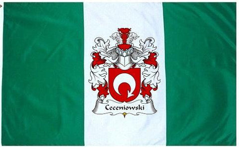 Ceceniowski family crest coat of arms flag