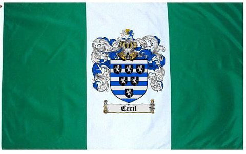 Cecil family crest coat of arms flag