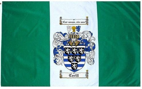 Cecill family crest coat of arms flag