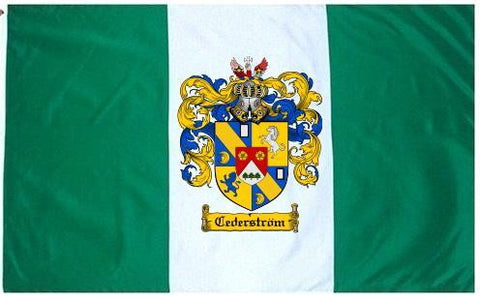 Cederstrom family crest coat of arms flag