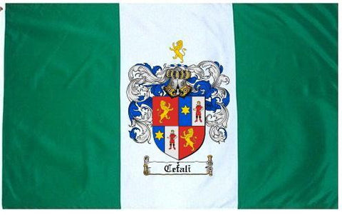 Cefali family crest coat of arms flag