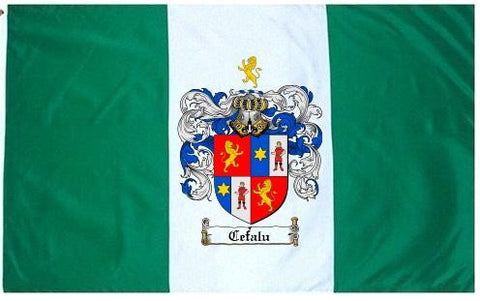 Cefalu family crest coat of arms flag