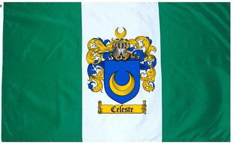 Celeste family crest coat of arms flag