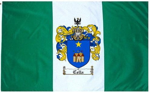 Cella family crest coat of arms flag