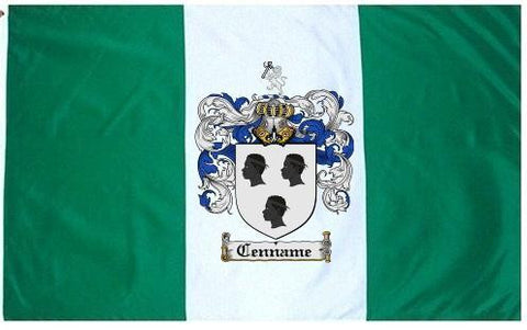 Cenname family crest coat of arms flag