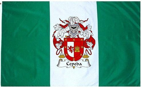 Cepeda family crest coat of arms flag