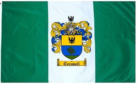 Cerasoli family crest coat of arms flag