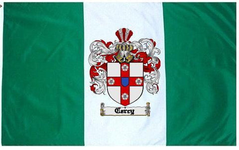 Cercy family crest coat of arms flag