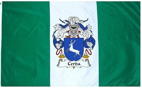 Cerda family crest coat of arms flag