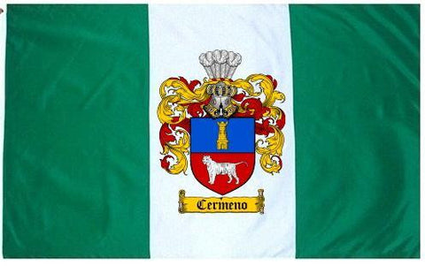 Cermeno family crest coat of arms flag