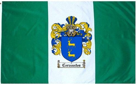 Cervantes family crest coat of arms flag