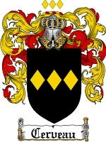 Cerveau coat of arms family crest download