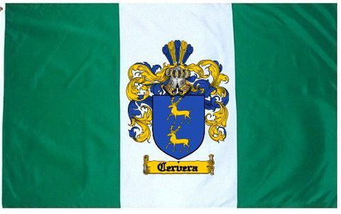 Cervera family crest coat of arms flag