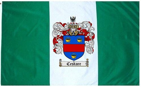 Cestare family crest coat of arms flag