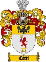 Cetti coat of arms family crest download