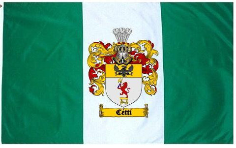 Cetti family crest coat of arms flag