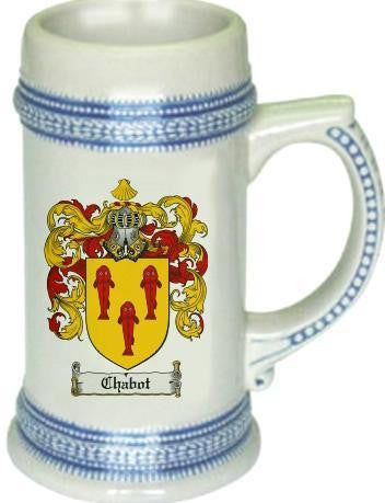 Chabot family crest stein coat of arms tankard mug