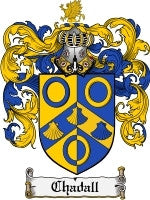Chadall coat of arms family crest download
