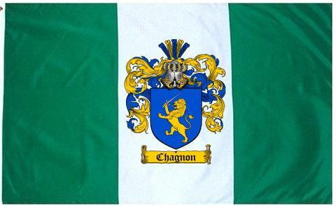 Chagnon family crest coat of arms flag