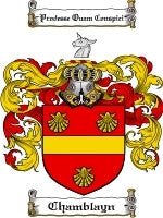 Chamblayn coat of arms family crest download