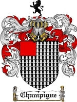 Champigne coat of arms family crest download