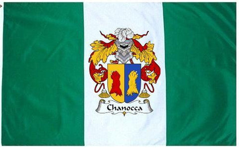 Chanocca family crest coat of arms flag