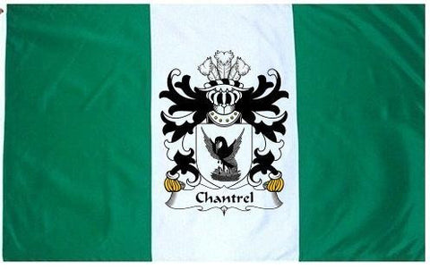 Chantrel family crest coat of arms flag