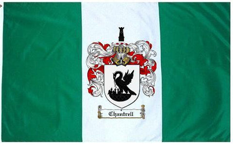 Chantrell family crest coat of arms flag