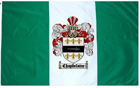 Chapdelaine family crest coat of arms flag